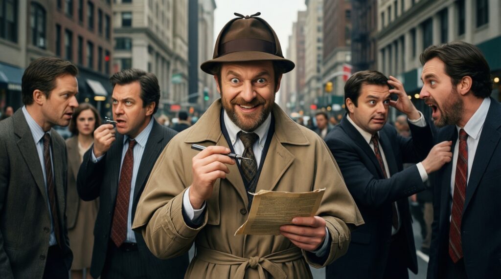 Детективы с юмором: когда расследование превращается в комедию, но интрига держит - иллюстрация